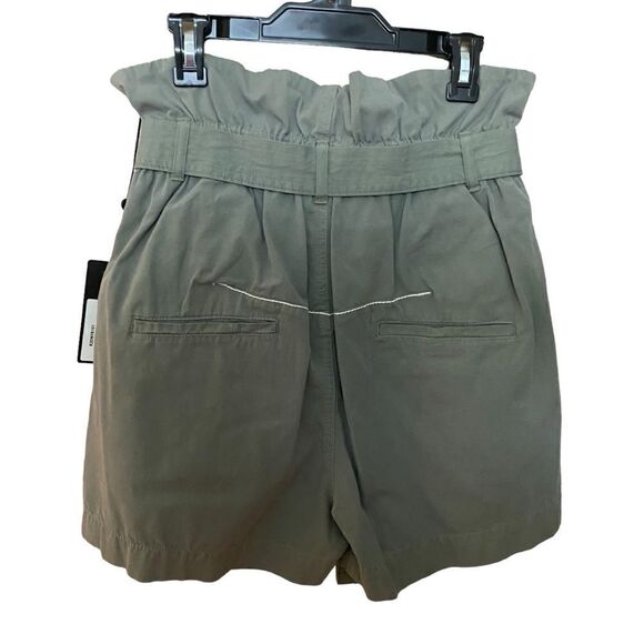 Bassike Canvas Belted Paper Bag Shorts NWT Size Small - Picture 4 of 9